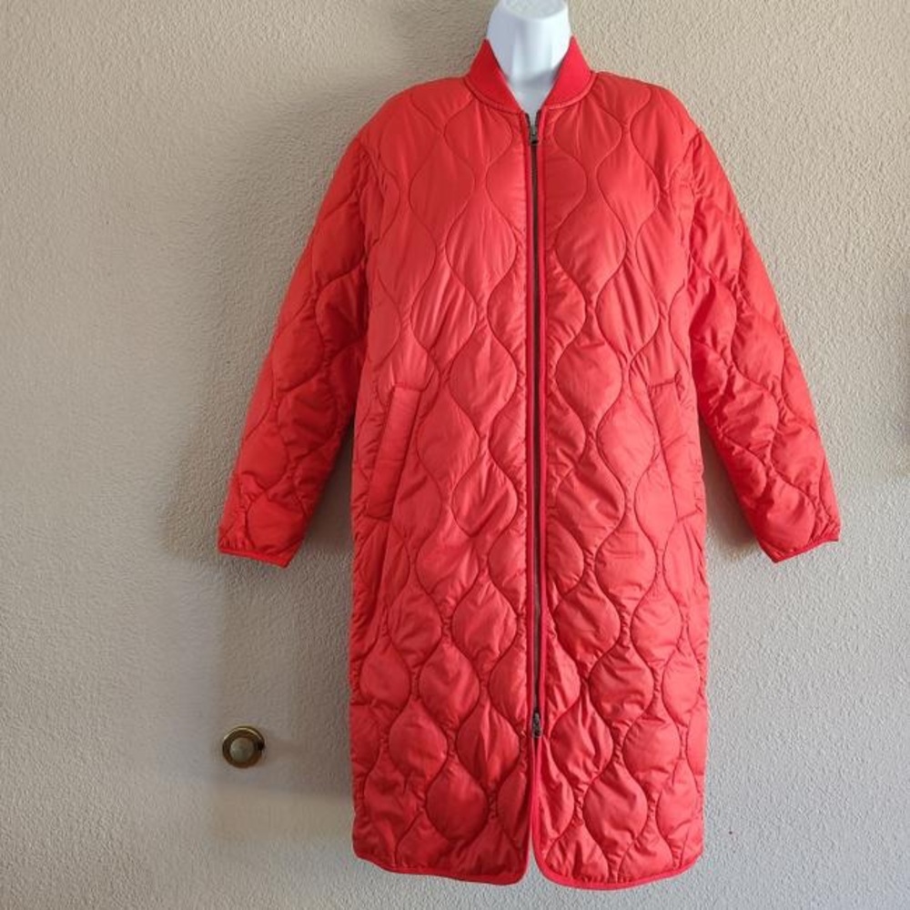 Everlane Red Renew Liner Coat Jacket Long Bomber XXS